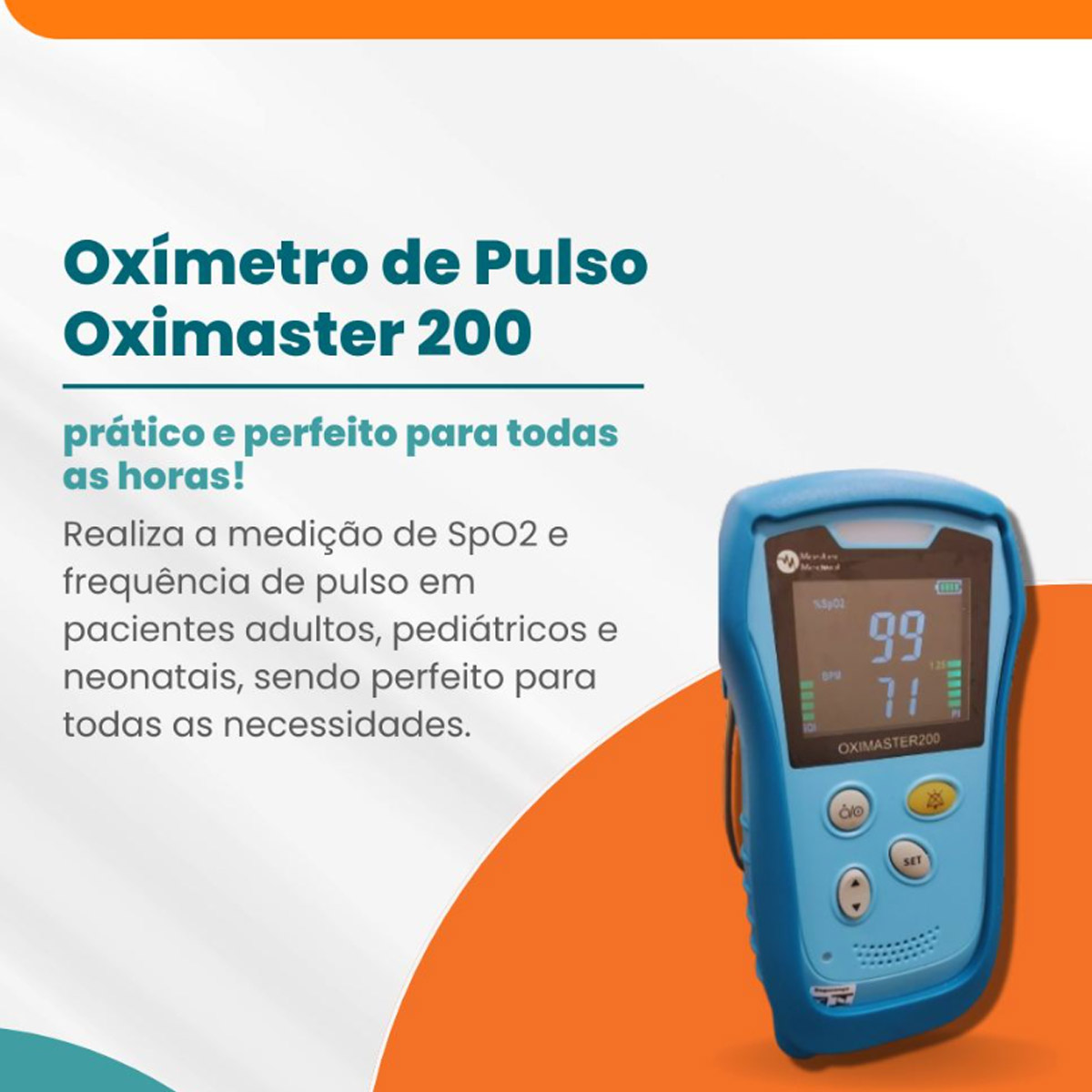 Oxímetro de Pulso Portátil Neonatal Oximaster 200