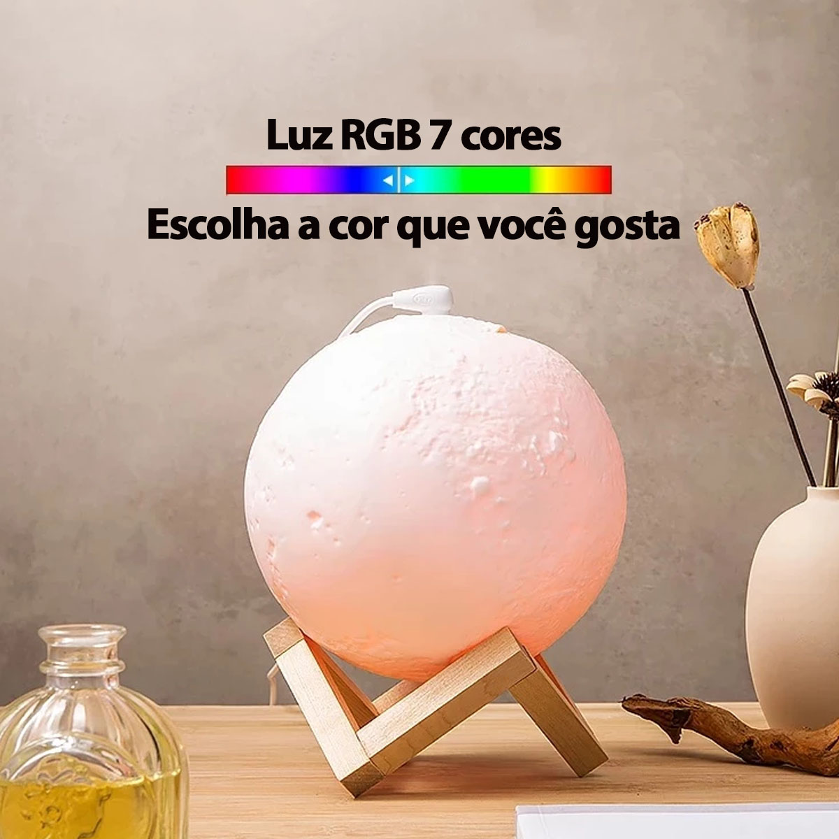 Umidificador de Ar Controle Remoto Lua 1500ML