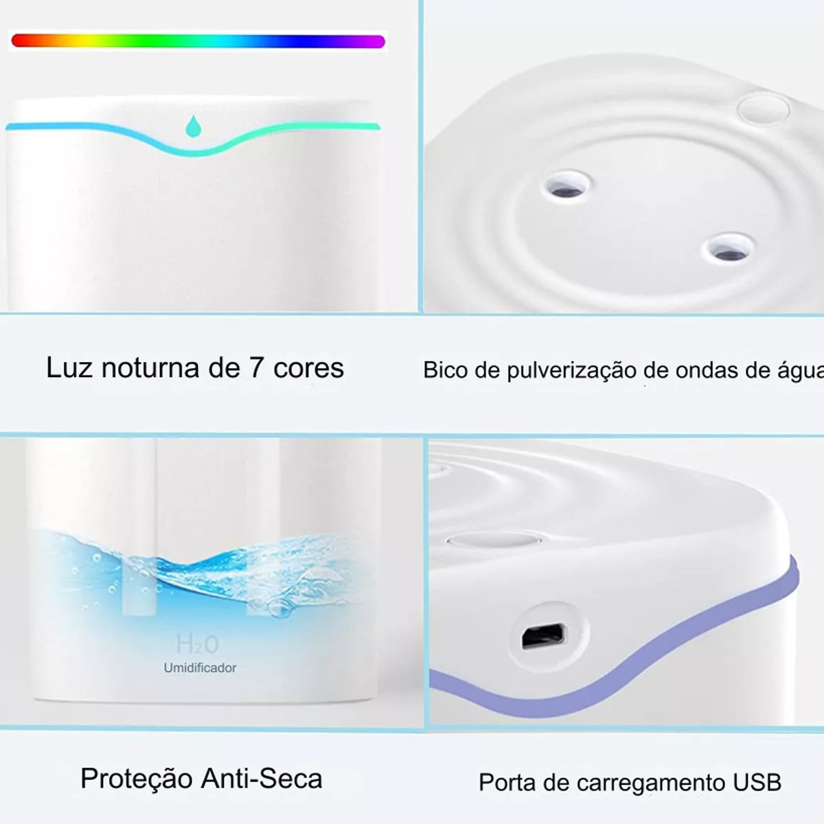 Umidificador de Ar H20 2000ML