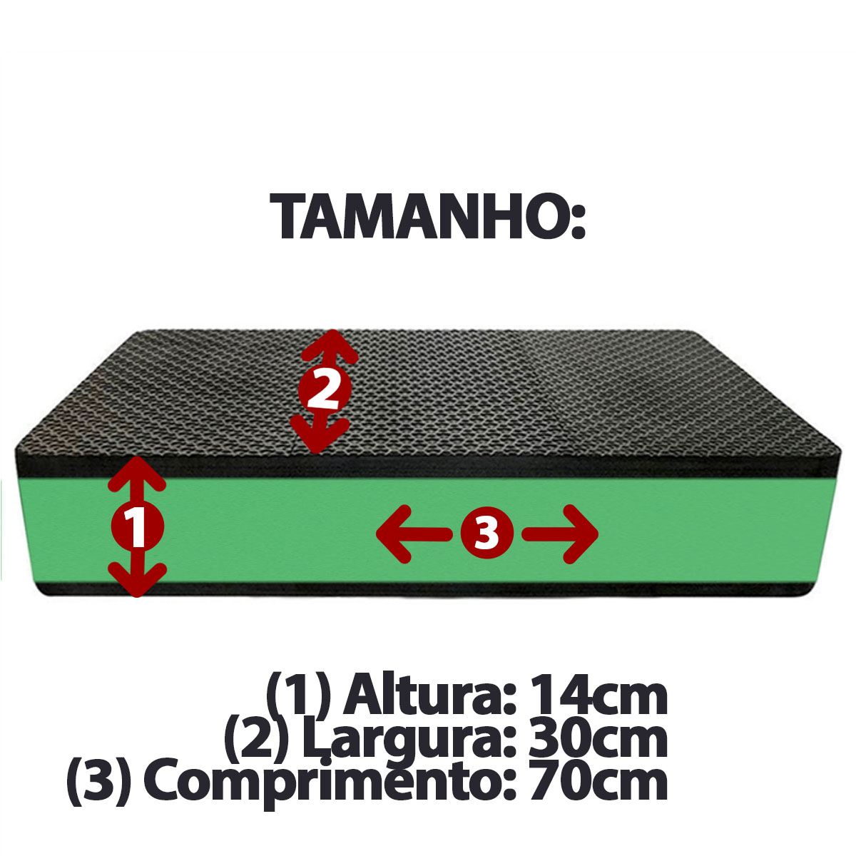 Step EVA Verde 70x30x14cm MB