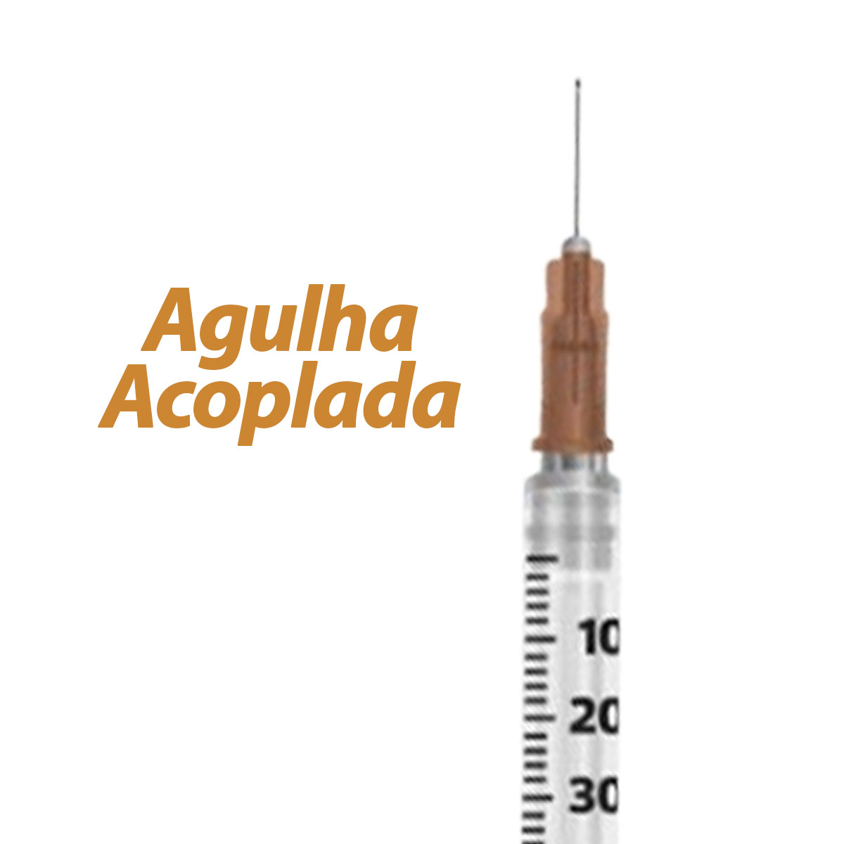 Seringa de Insulina 1ml com Agulha Acoplada 13x0,45mm 100un