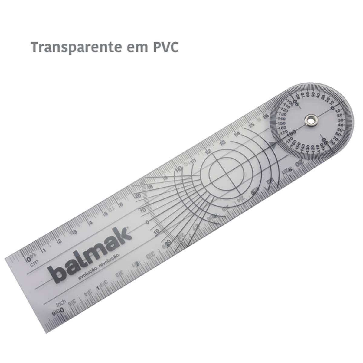 Goniômetro em Acrílico Balmak 37cm Grande