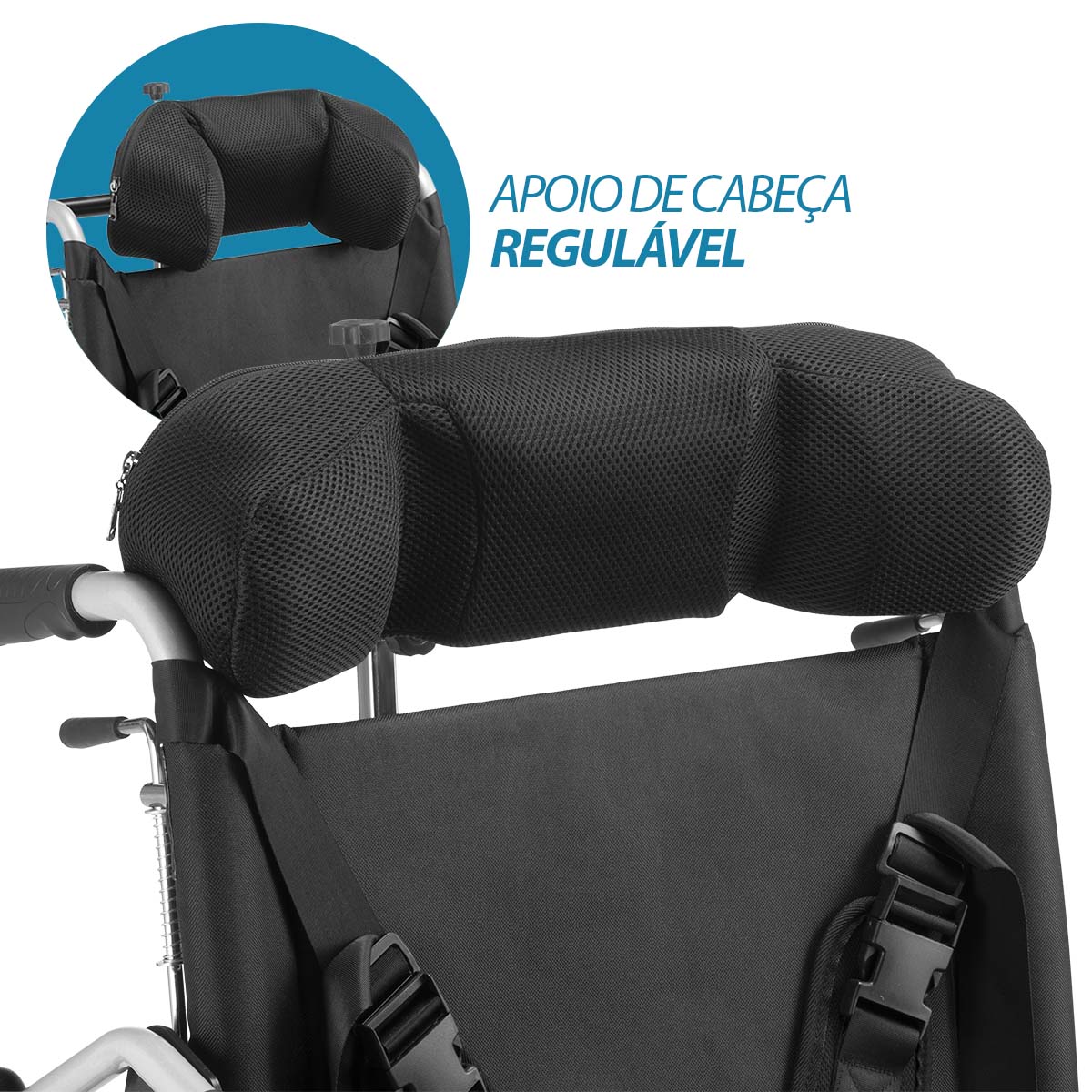 Cadeira de Rodas Reclinável Alumínio Dobrável D700 T40 Dellamed
