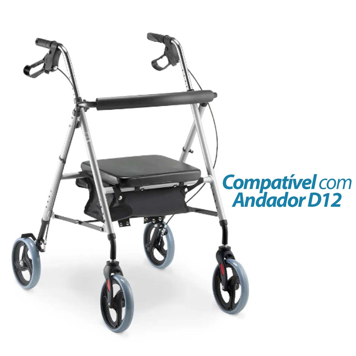 Roda Traseira 8mm Compatível com Andador D12