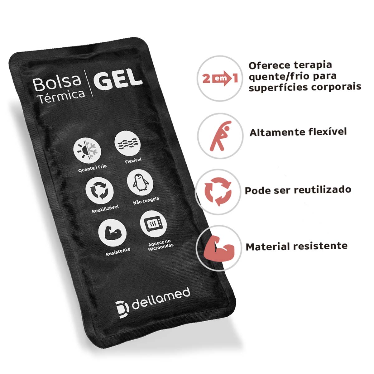 Bolsa Térmica em Gel Quente Fria Médio Dellamed