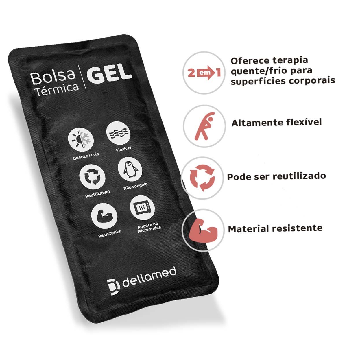 Bolsa Térmica em Gel Quente Fria Médio Dellamed