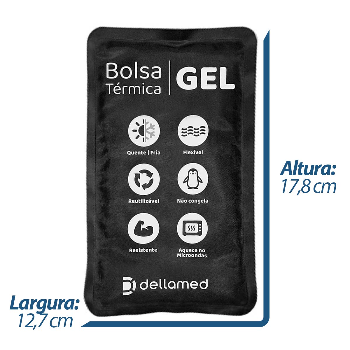 Bolsa Térmica em Gel Quente Fria Médio Dellamed