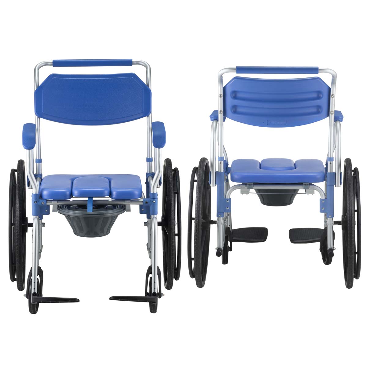 Cadeira de Banho D65 em Alumínio até 150kg Assento 44 cm Dellamed