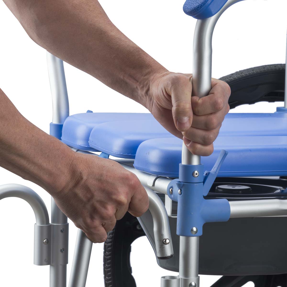 Cadeira de Banho D65 em Alumínio até 150kg Assento 44 cm Dellamed