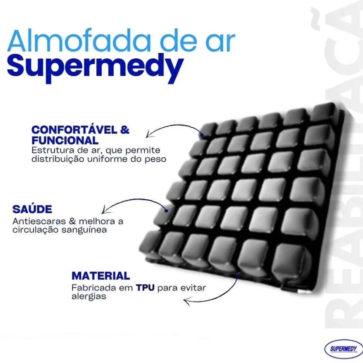 Almofada Células De Air Anti Escaras Supermedy