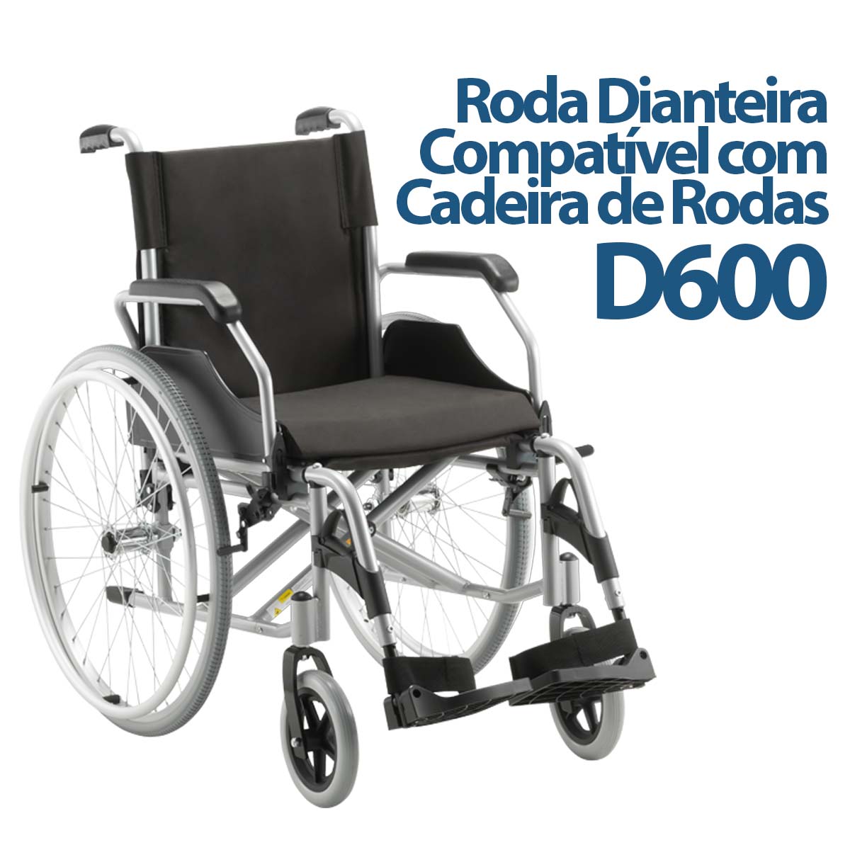 Roda Dianteira Cadeira de Roda D600 Dellamed