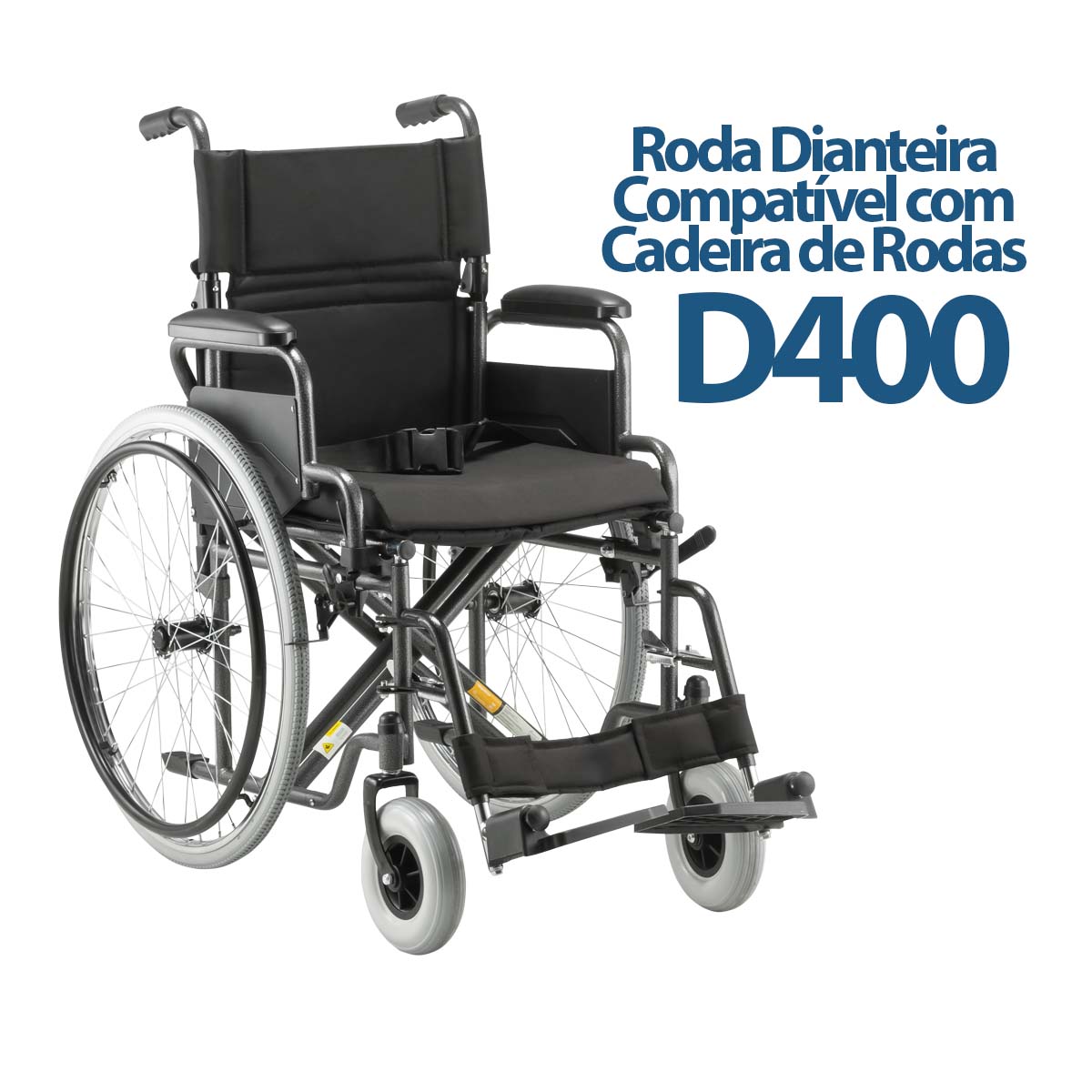 Roda e Pneu Aro 8 Polegadas Maciça 200x50 Cadeira de Rodas D400 Dellamed