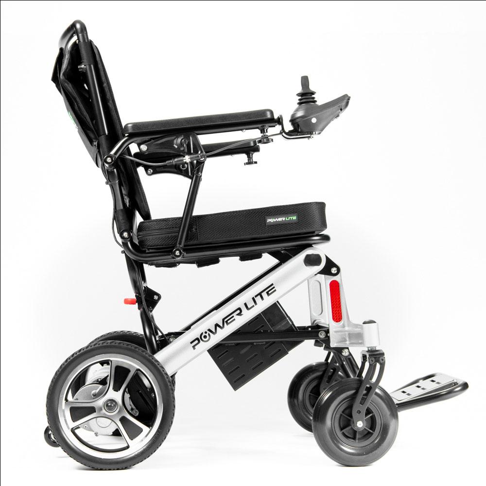 Cadeira de Rodas Motorizada Powerlite Pop Dobrável Prateada