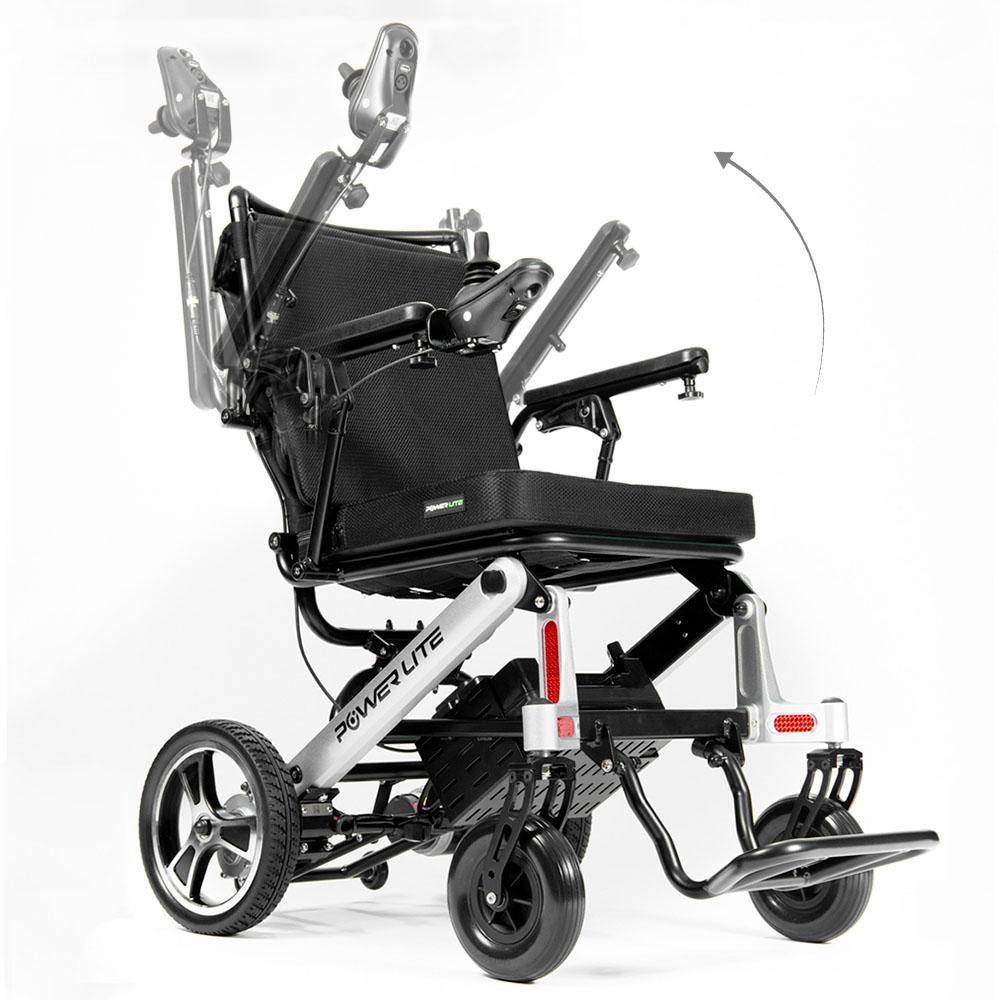 Cadeira de Rodas Motorizada Powerlite Pop Dobrável Prateada