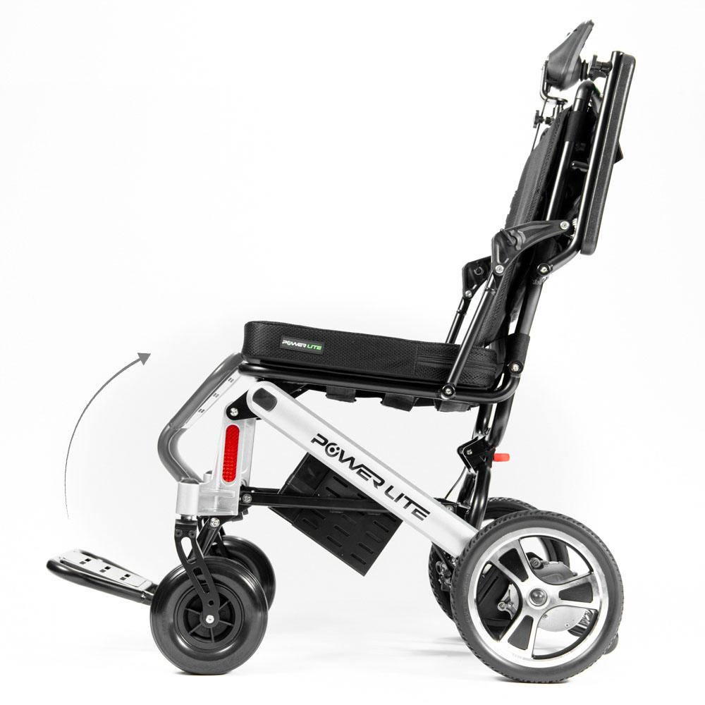 Cadeira de Rodas Motorizada Powerlite Pop Dobrável Prateada