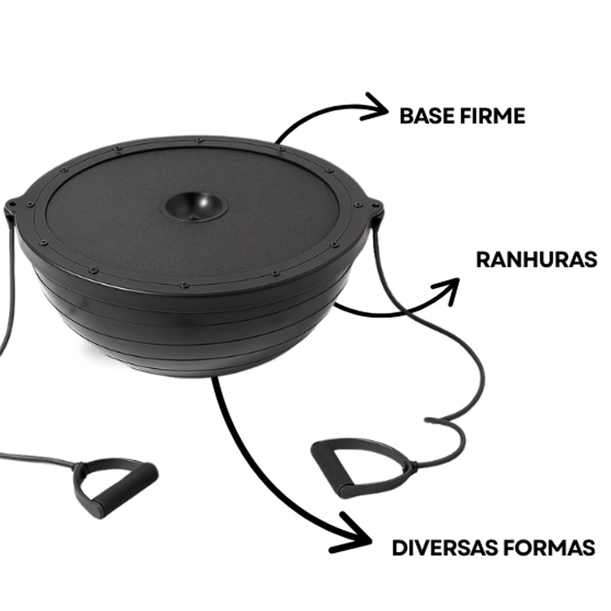 Meia Bola Bosu com Elásticos Supermedy 