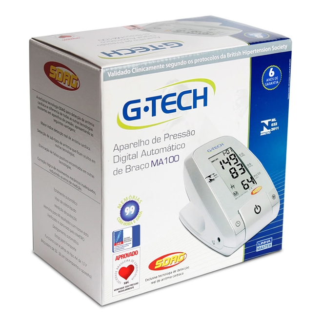 Aparelho de Pressão Digital G-tech Automático Master MA100