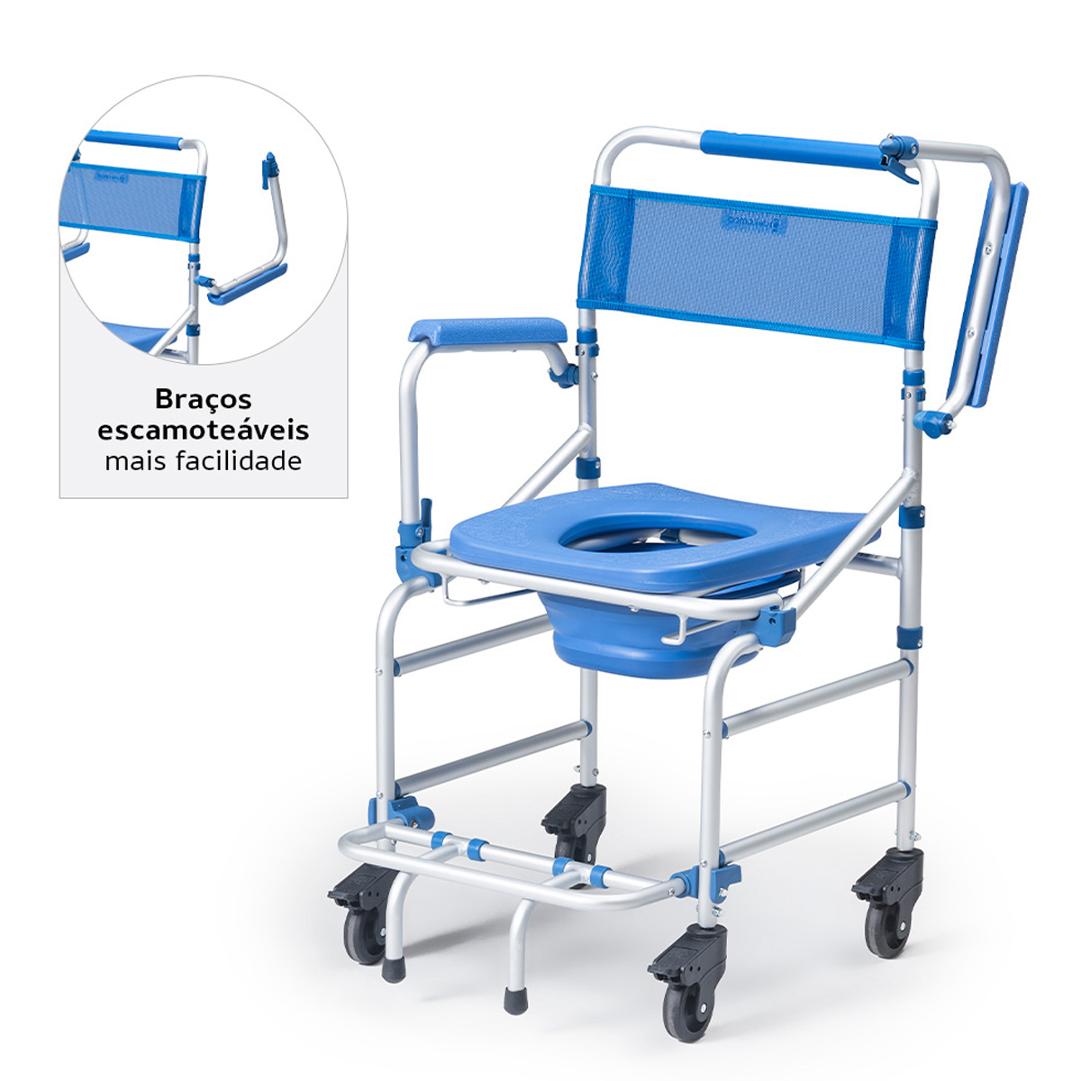 Cadeira de Banho D55 Alumínio Ultraleve Dellamed