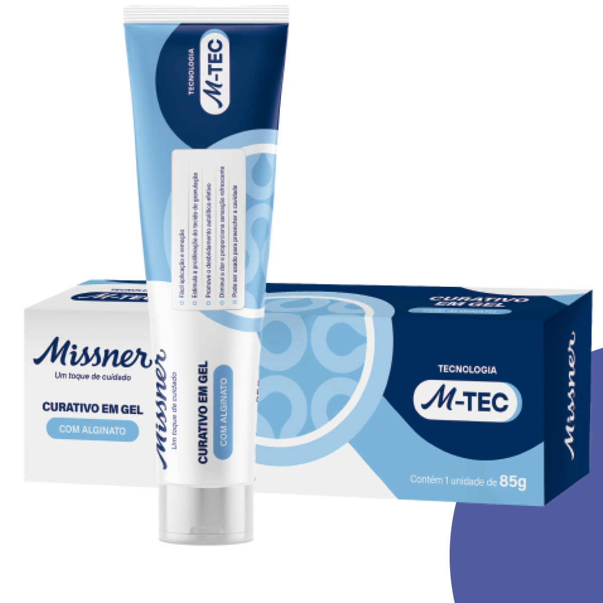 Curativo em Gel Com Alginato M-TEC 85g Missner