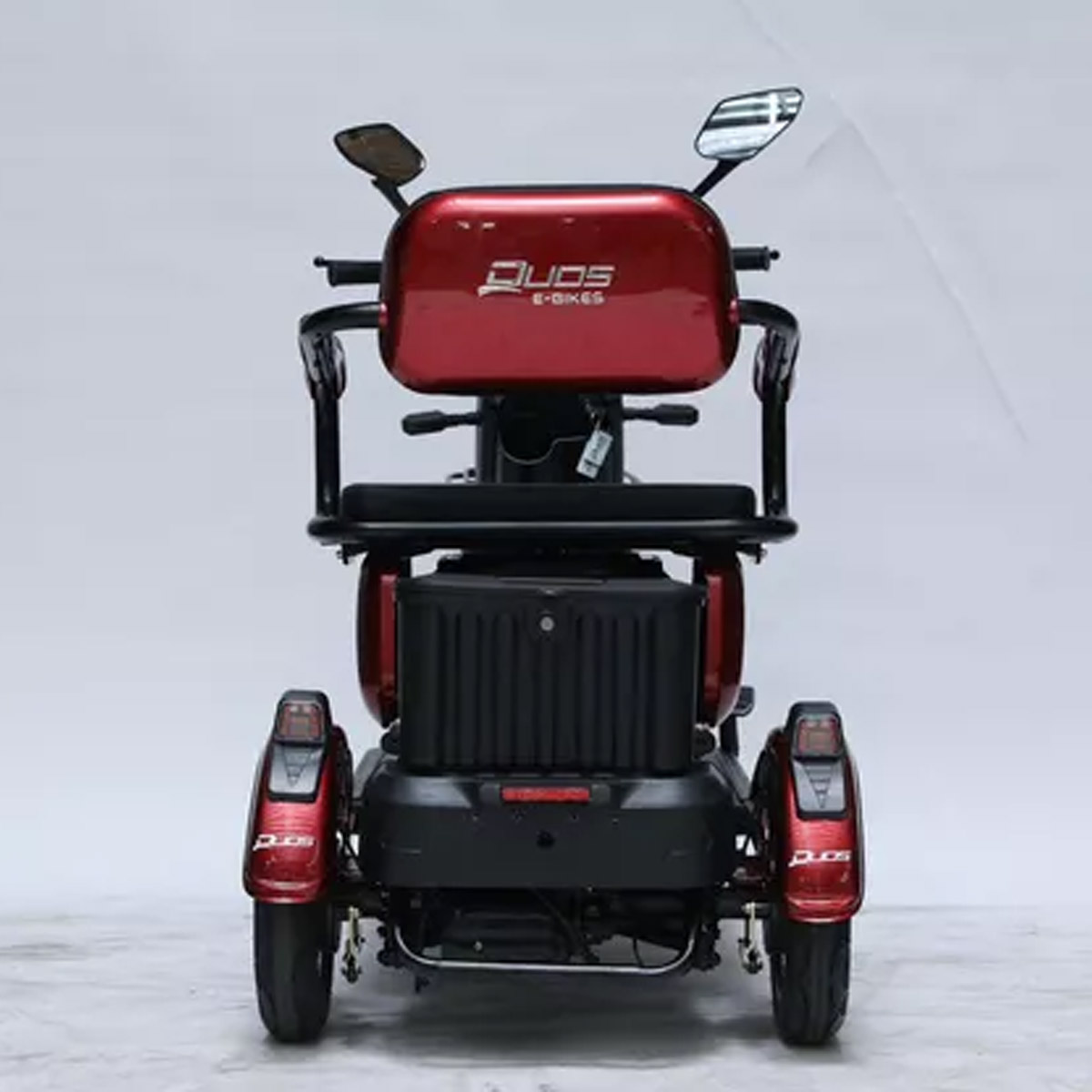 Triciclo Elétrico Duos Fenix 750W 48V Vermelho Três Assentos