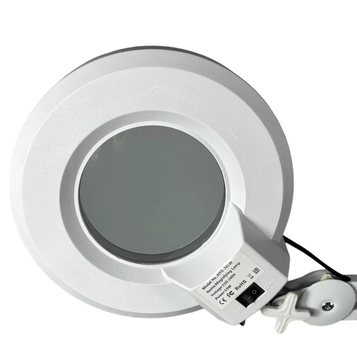 Lupa Luminária Articulada Led Estética com Tripé Branco