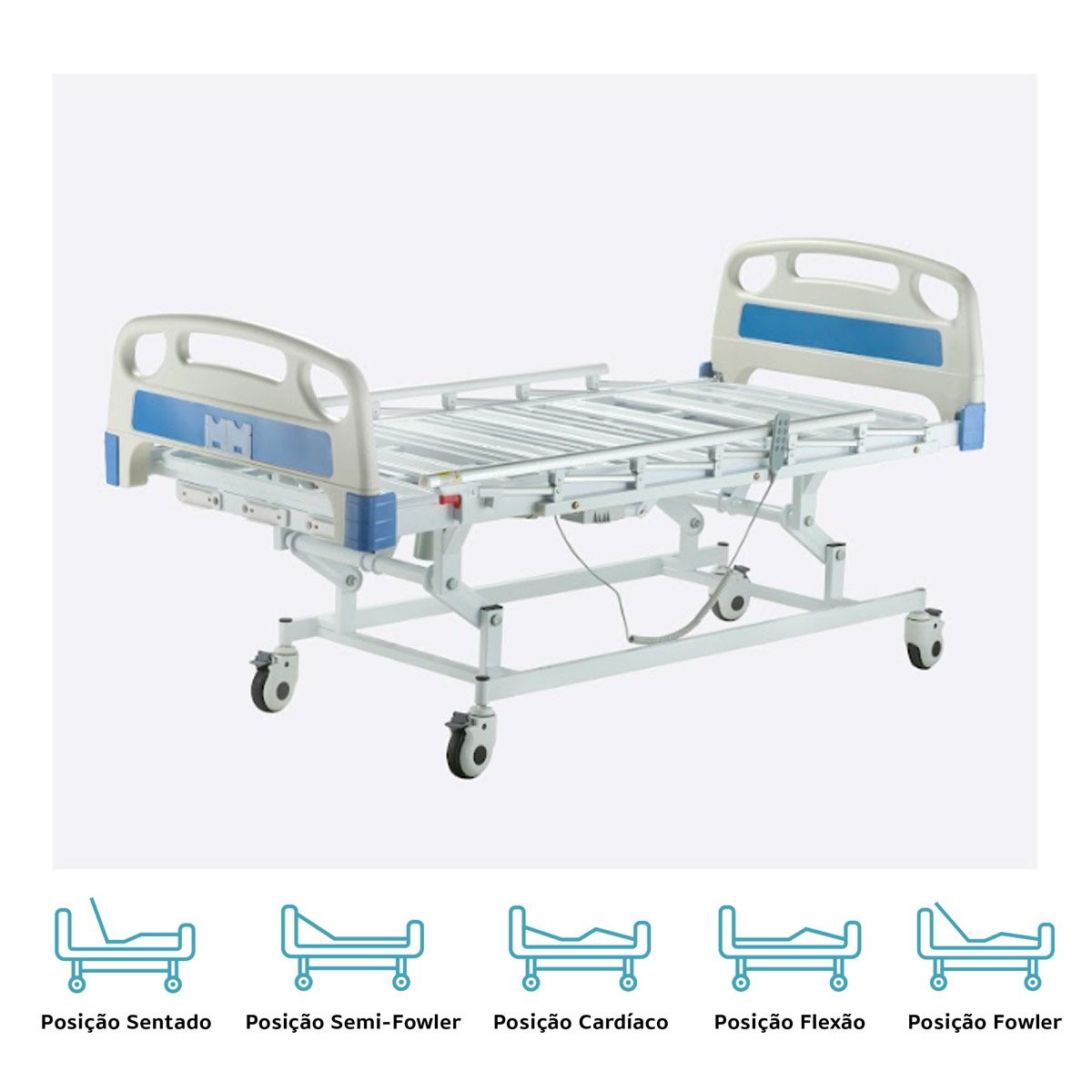 Cama Hospitalar Elétrica 3 Movimentos com Elevação DX3 Dellamed