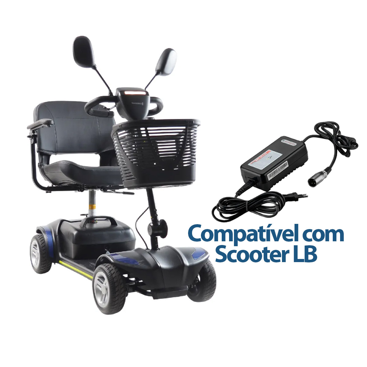Carregador de Baterias 24V 5A Compatível com Scooter LB Dellamed
