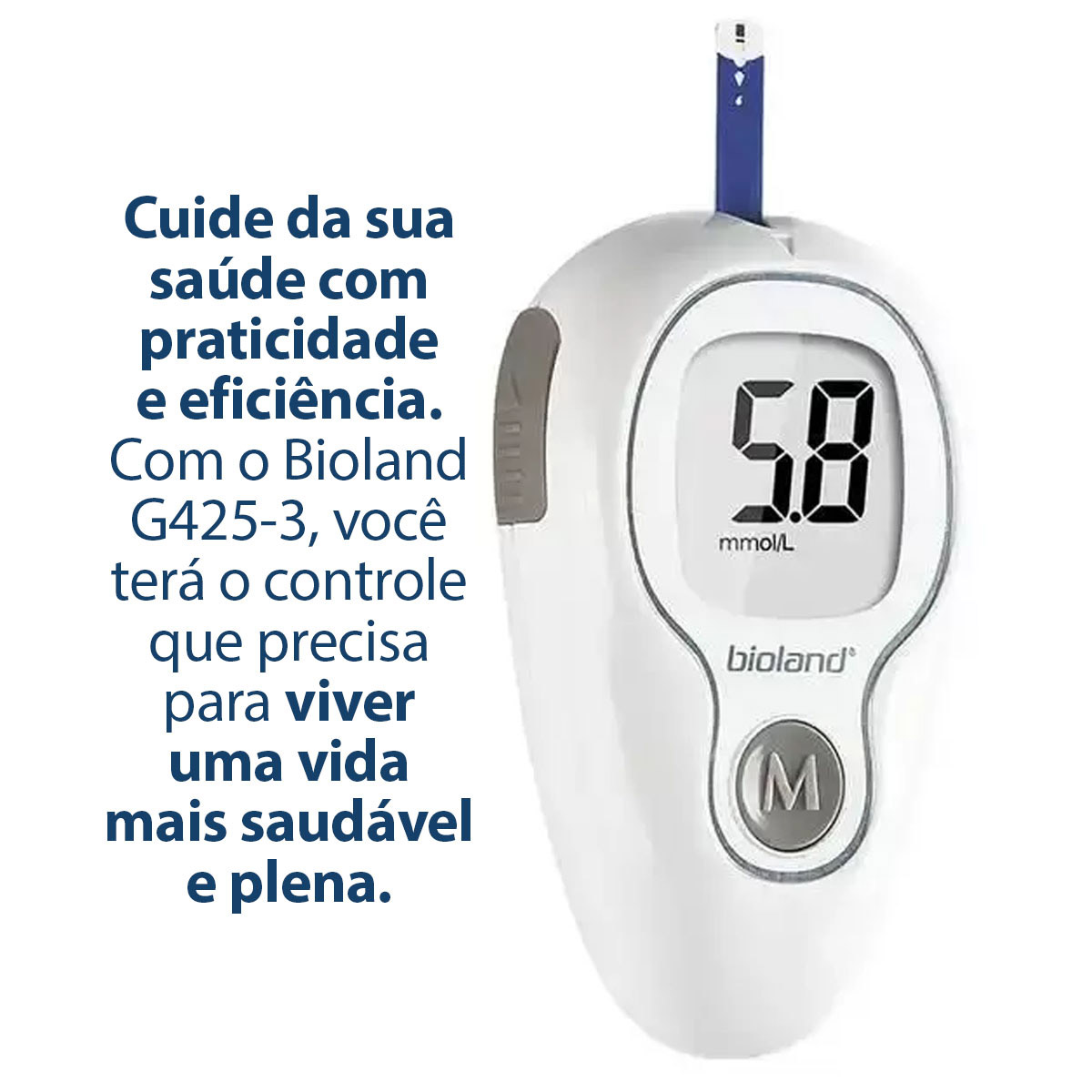Medidor de Glicose com 175 Fitas de Teste G4253 Bioland