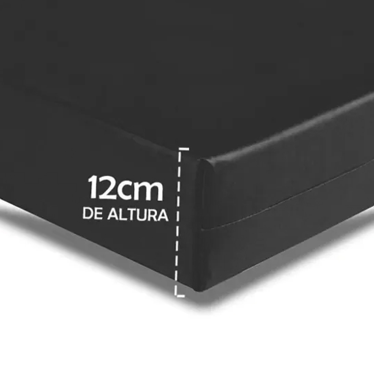 Colchão Hospitalar Conforto D33 Preto 188x88x12cm Polipro
