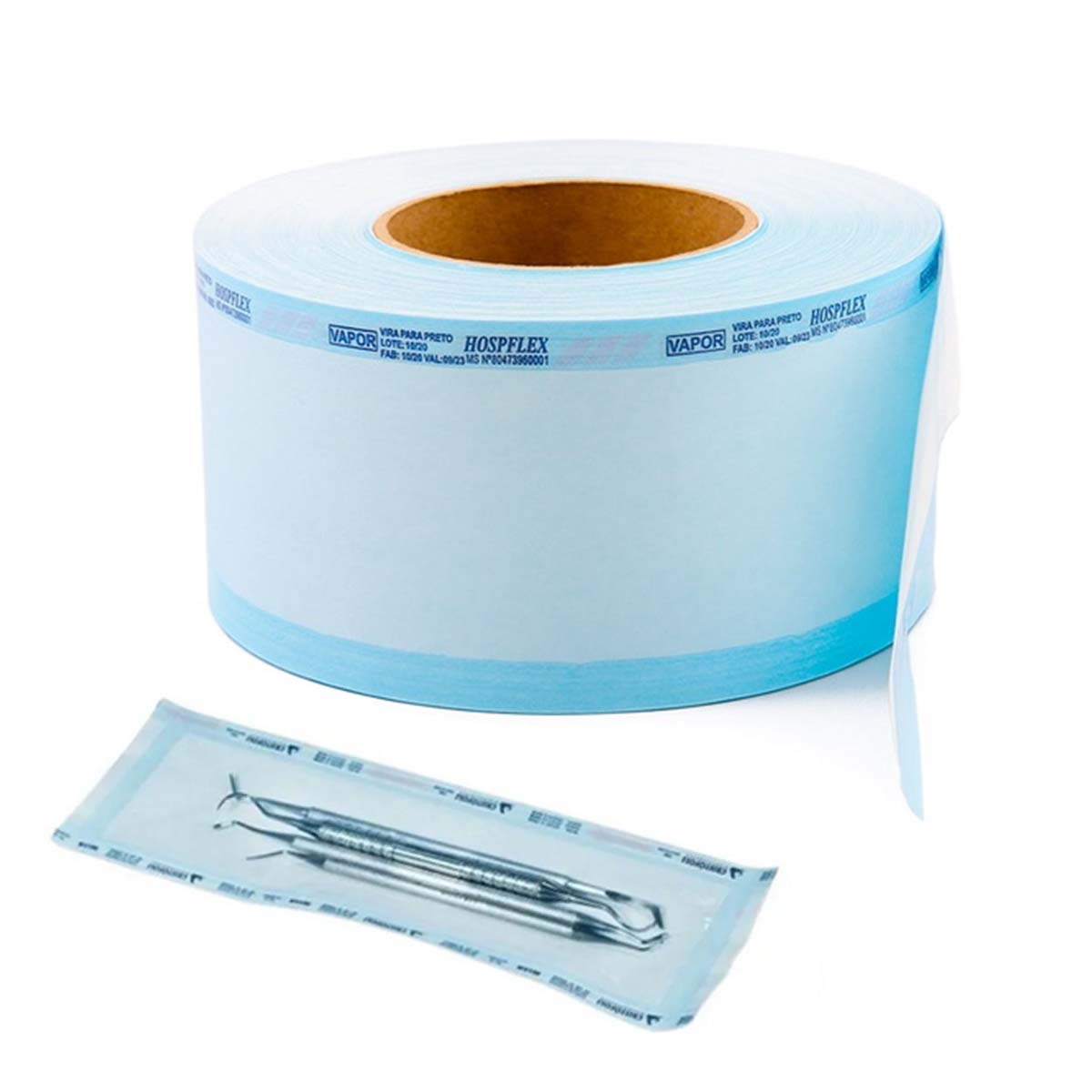 Papel Grau Cirurgico para Autoclave Rolo 30x100 Hospflex