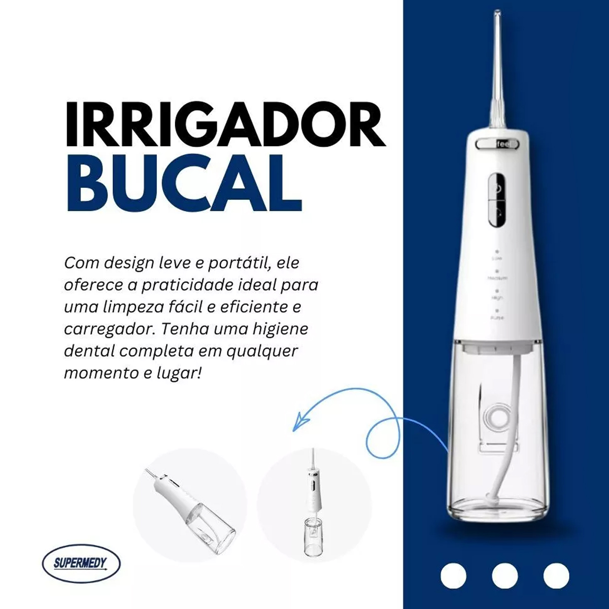Irrigador Oral Bucal Recarregável Supermedy 300ml