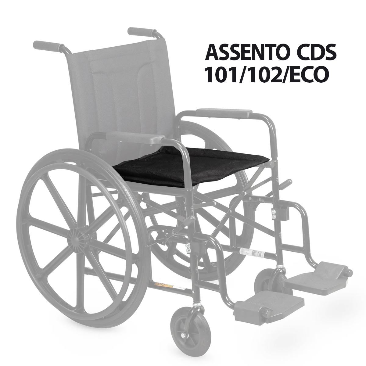 Assento em Nylon Cadeira de Rodas 38x42cm 101/102/ECO CDS