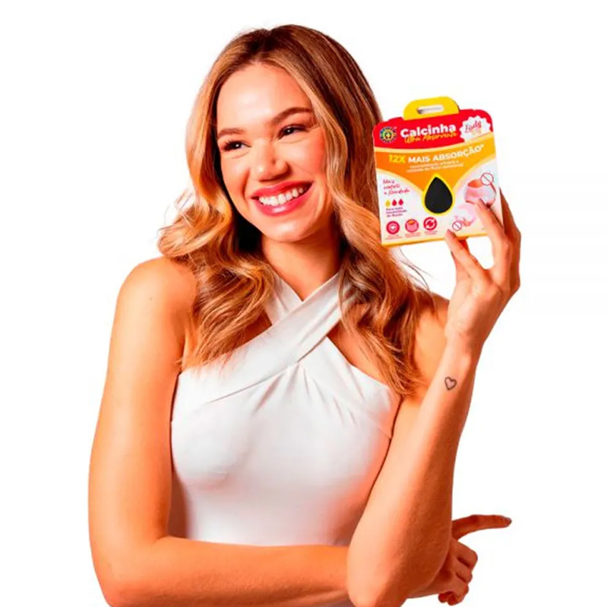 Calcinha Ultra Absorvente Reutilizável Lady Dry Preta Ortho Pauher
