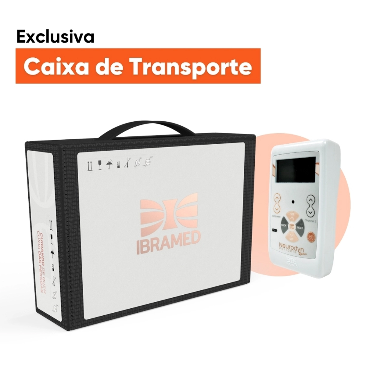 Neurodyn Portable System 2 Canais com 5 Correntes Russa Tens Fes Aussie Ibramed