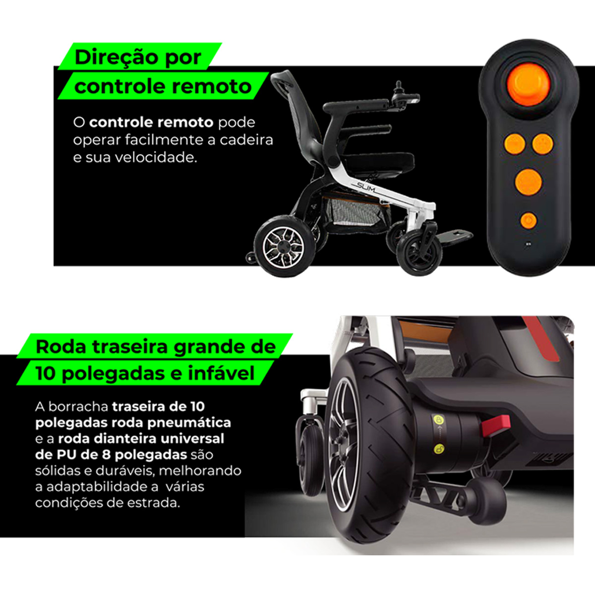 Cadeira de Rodas Motorizada Power Lite Slim Azul Mobility