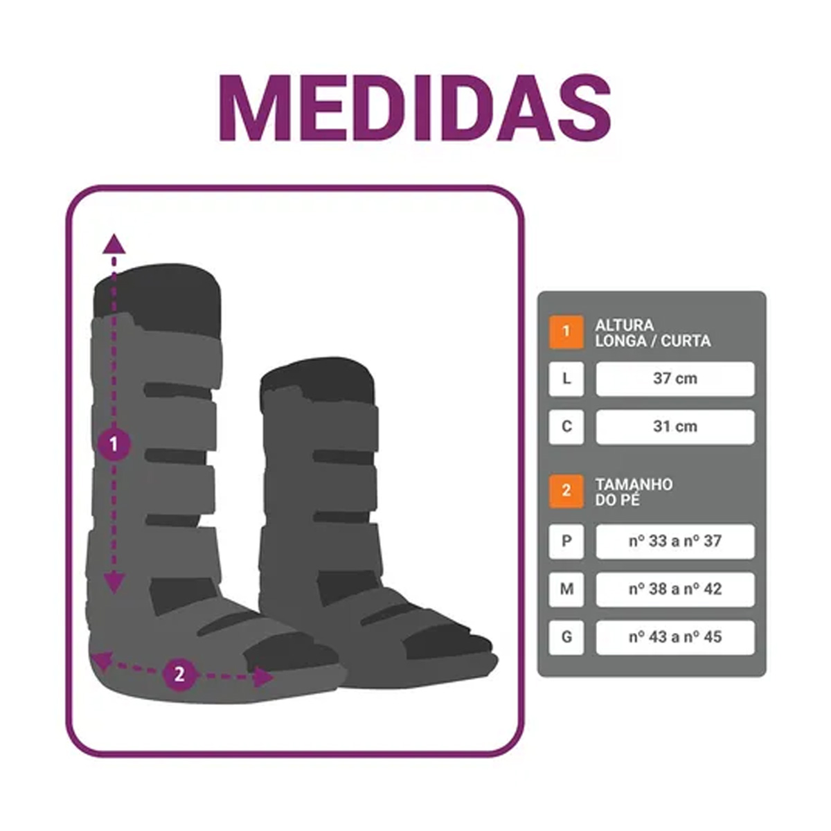 Bota Ortopedica Imobilizadora Hidrolight Standard Longa