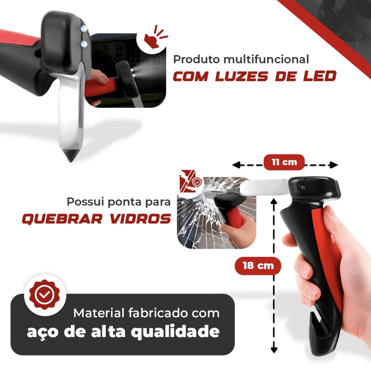Alça de Apoio Auxiliar para Porta do Carro 5 em 1 Carhandie