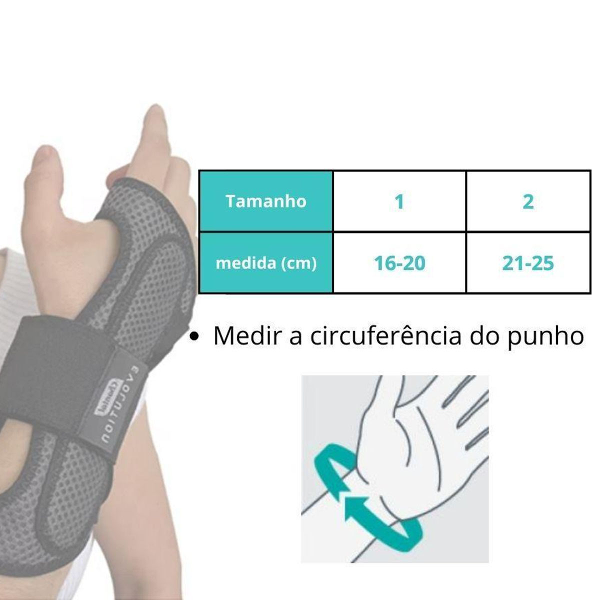 Tala para Punho Bilateral Comfort Evolution Chantal