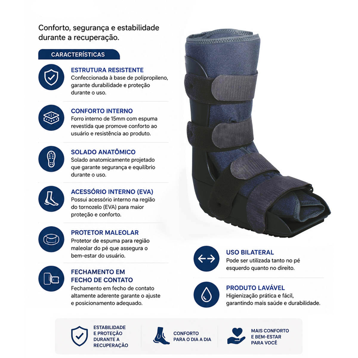 Bota Imobilizadora Robocop Curta Chantal