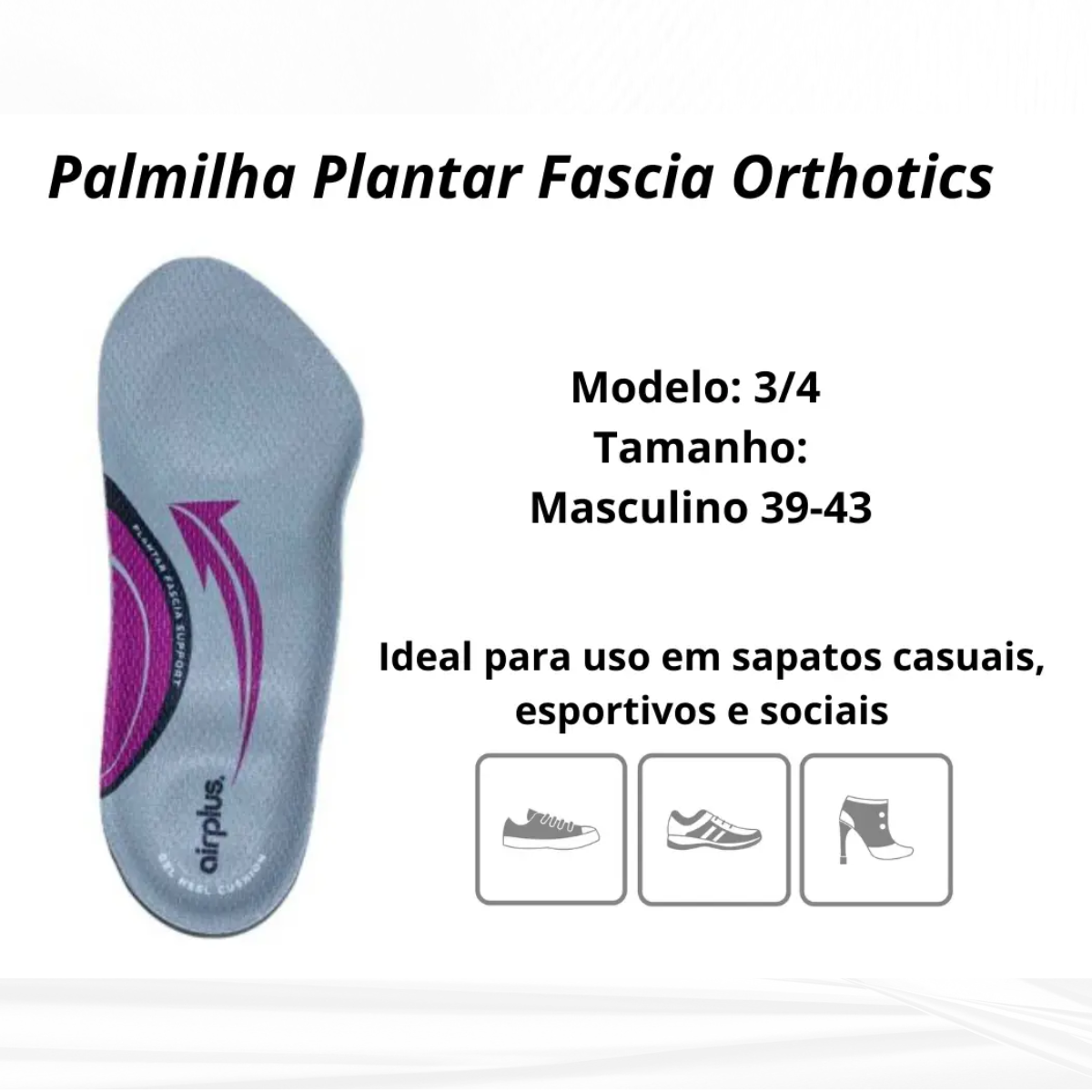 Palmilha Plantar Fascia Orthotics 