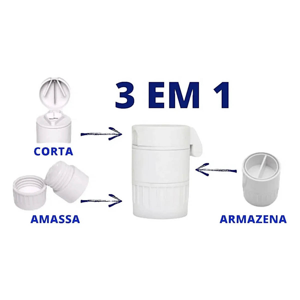 Amassador de Comprimidos 3 em 1 Supermedy