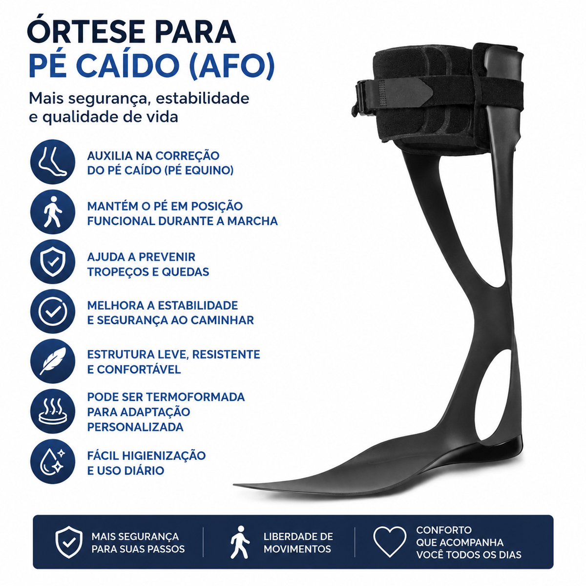 Apoio Anti-Equino Ortese Afo Chantal