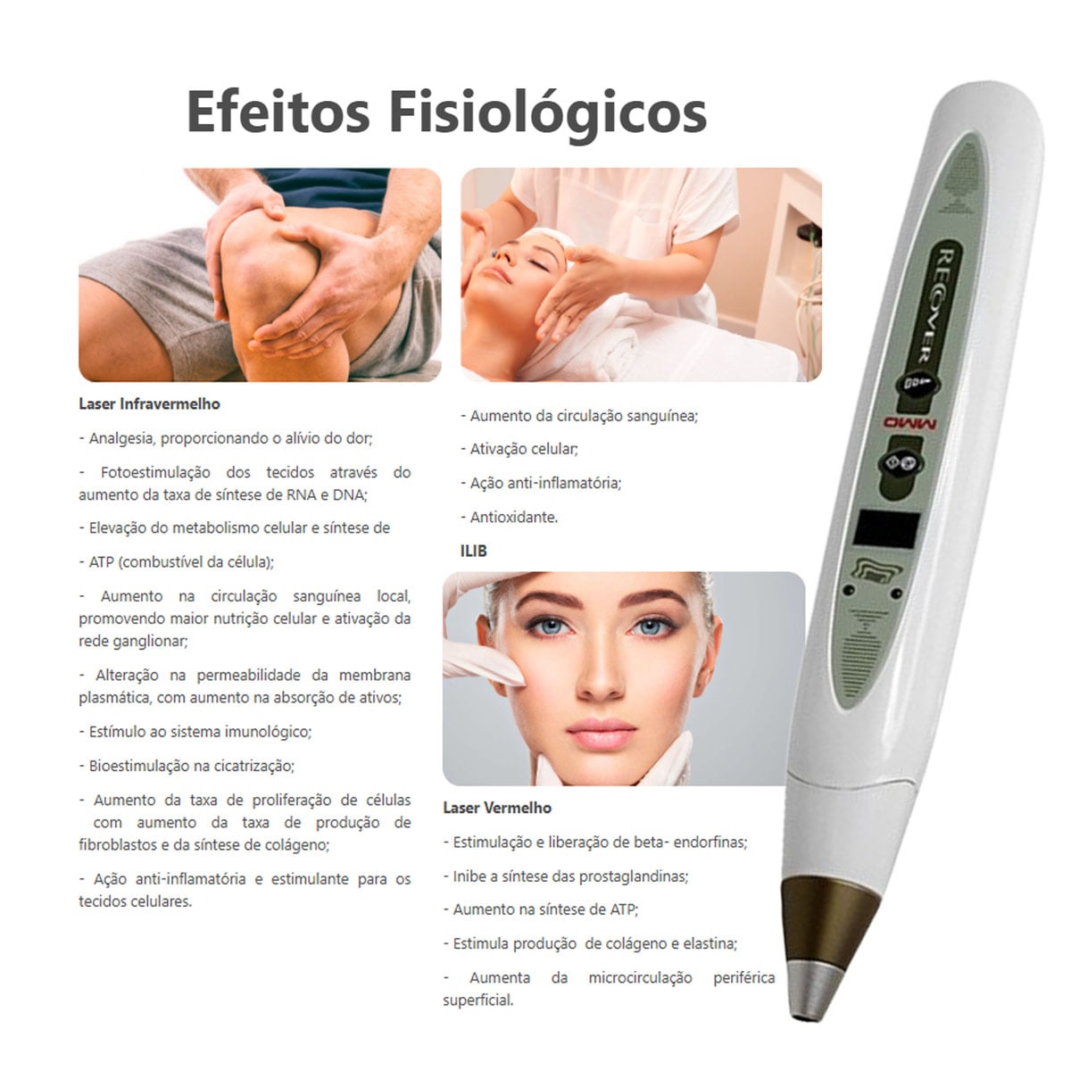 Recover MM Optics Aparelho de Laserterapia Portátil