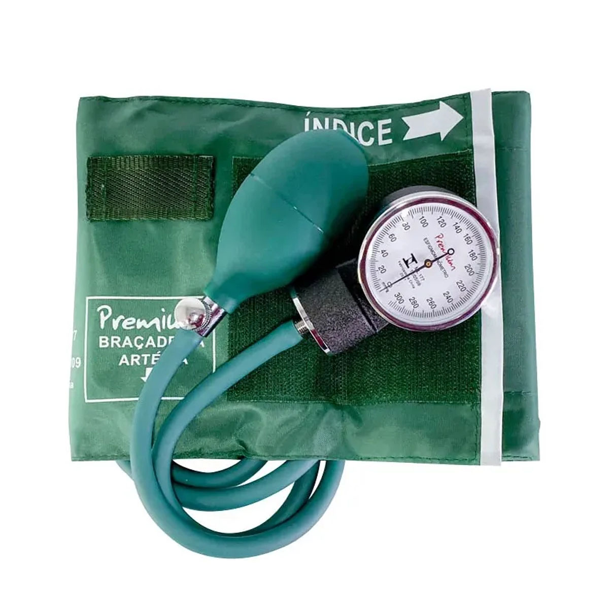 Esfigmomanometro Nylon Adulto Velcro Verde Premium