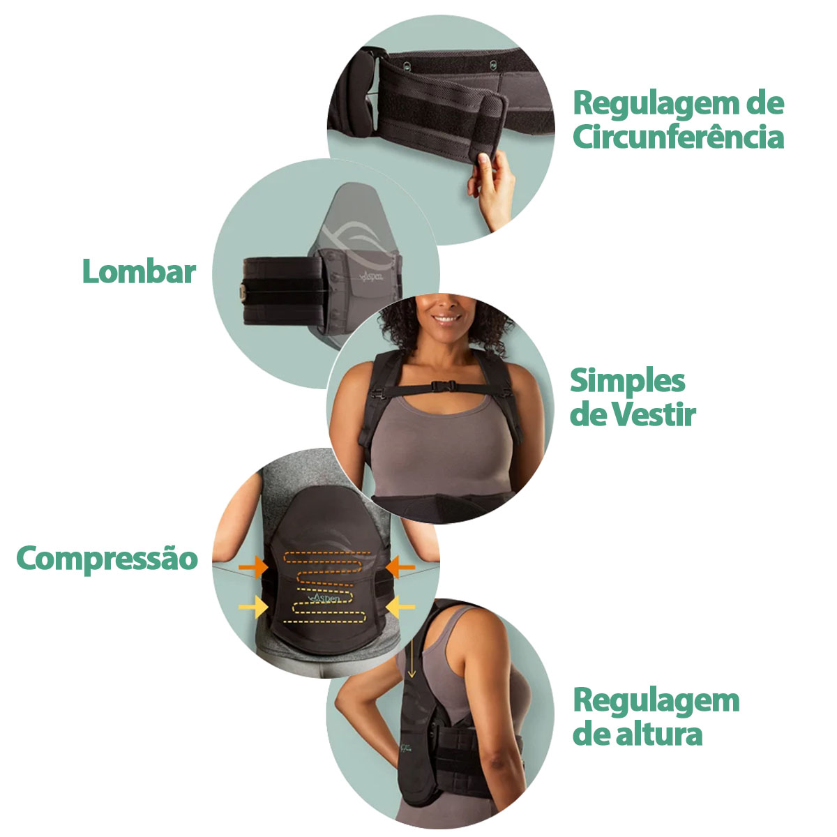 Colete para Coluna Aspen Horizon 456 TLSO