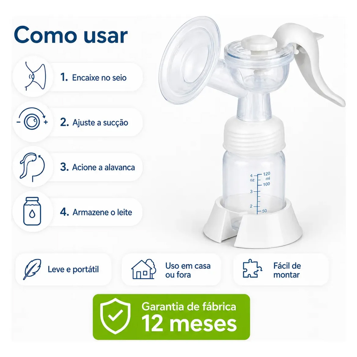 Bomba Tira Leite Materno G-tech Manual