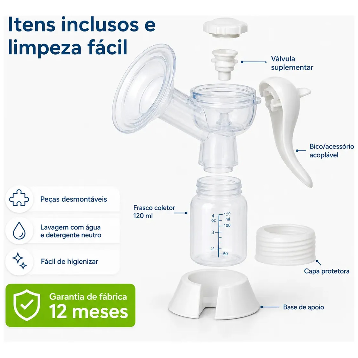 Bomba Tira Leite Materno G-tech Manual
