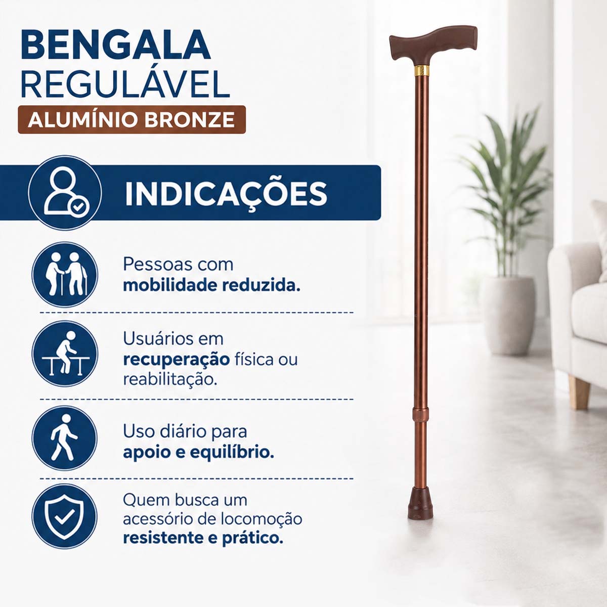 Bengala com Regulável Alumínio Bronze Mebuki