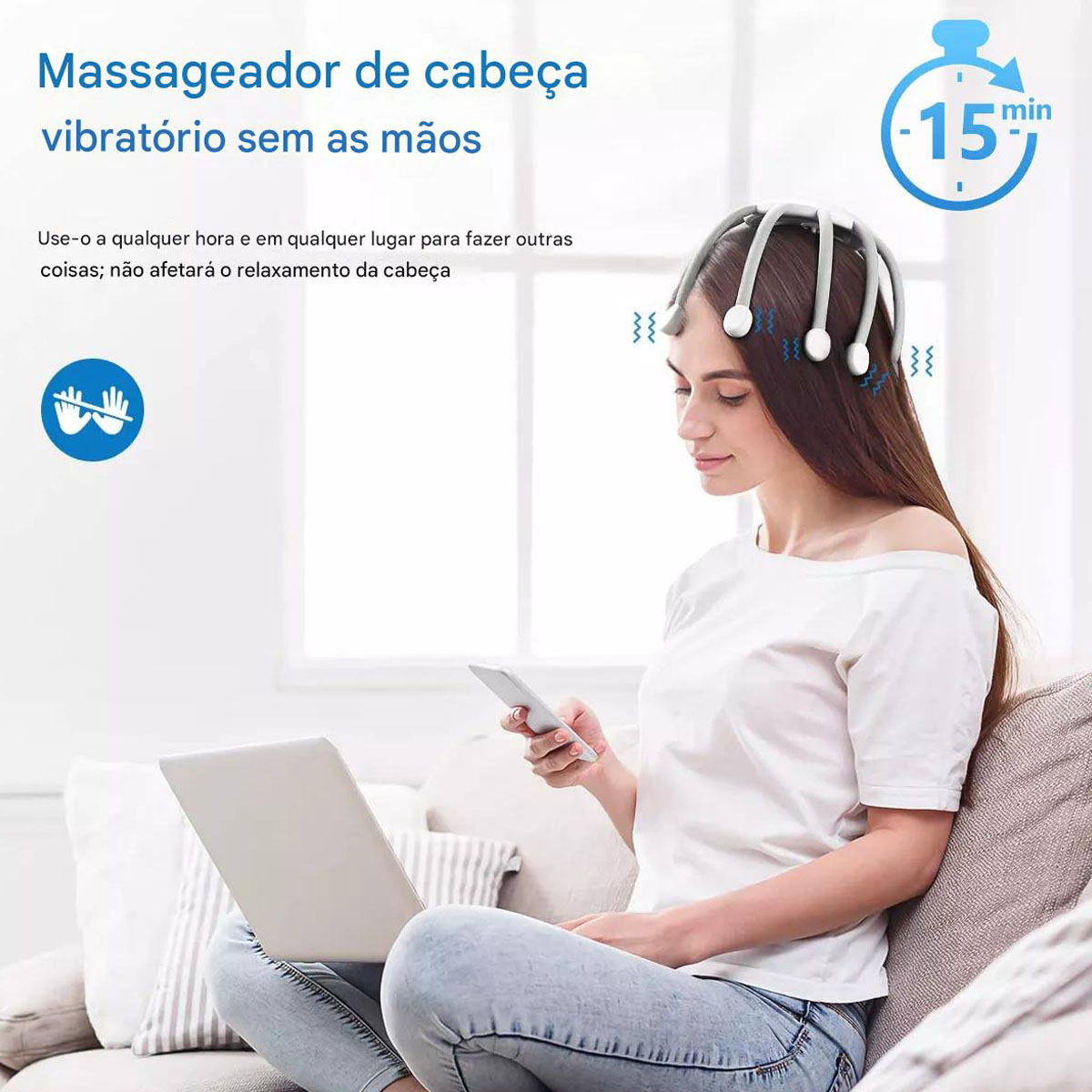Massageador Eletrico para Cabeça Tipo Polvo Supermedy