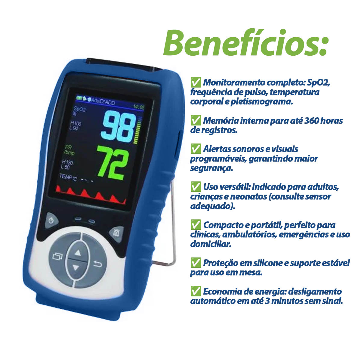Oximetro de Pulso Portátil Oximaster300
